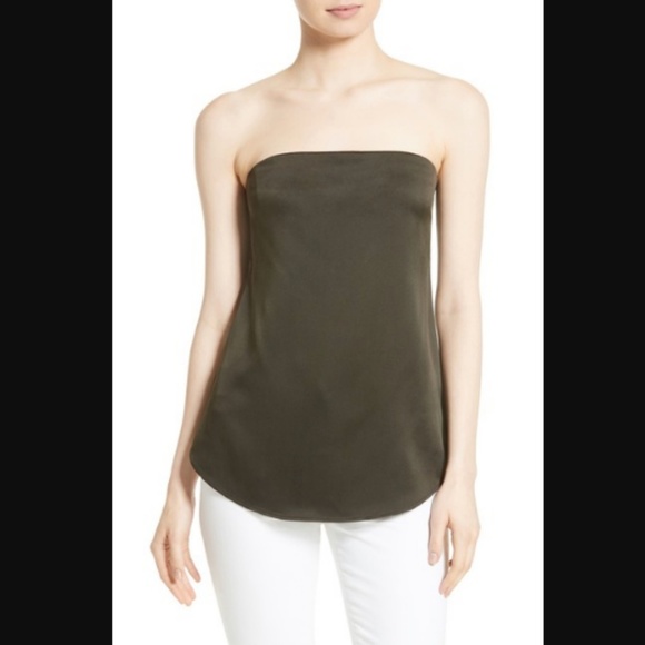 Theory Tops - Theory Zalballa Vintage Strapless Satin Top